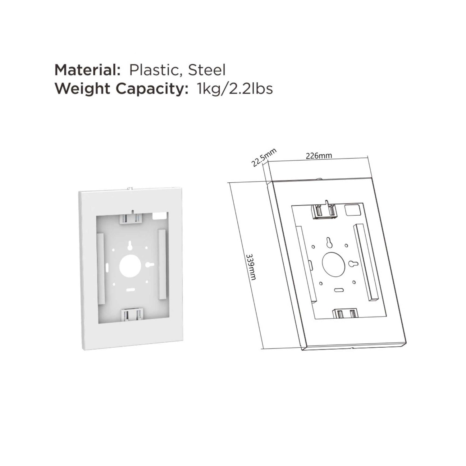 Professional tablet wall mount security enclosure for retail, hospitality and corporate environments - TechnoMounts UAE