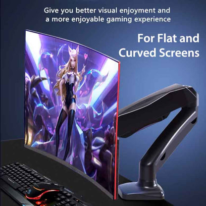 TechnoMounts Monitor Arm Compatible Flat Curved Screens 13-27 Inch Dubai