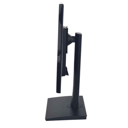 Black monitor stand on a white background