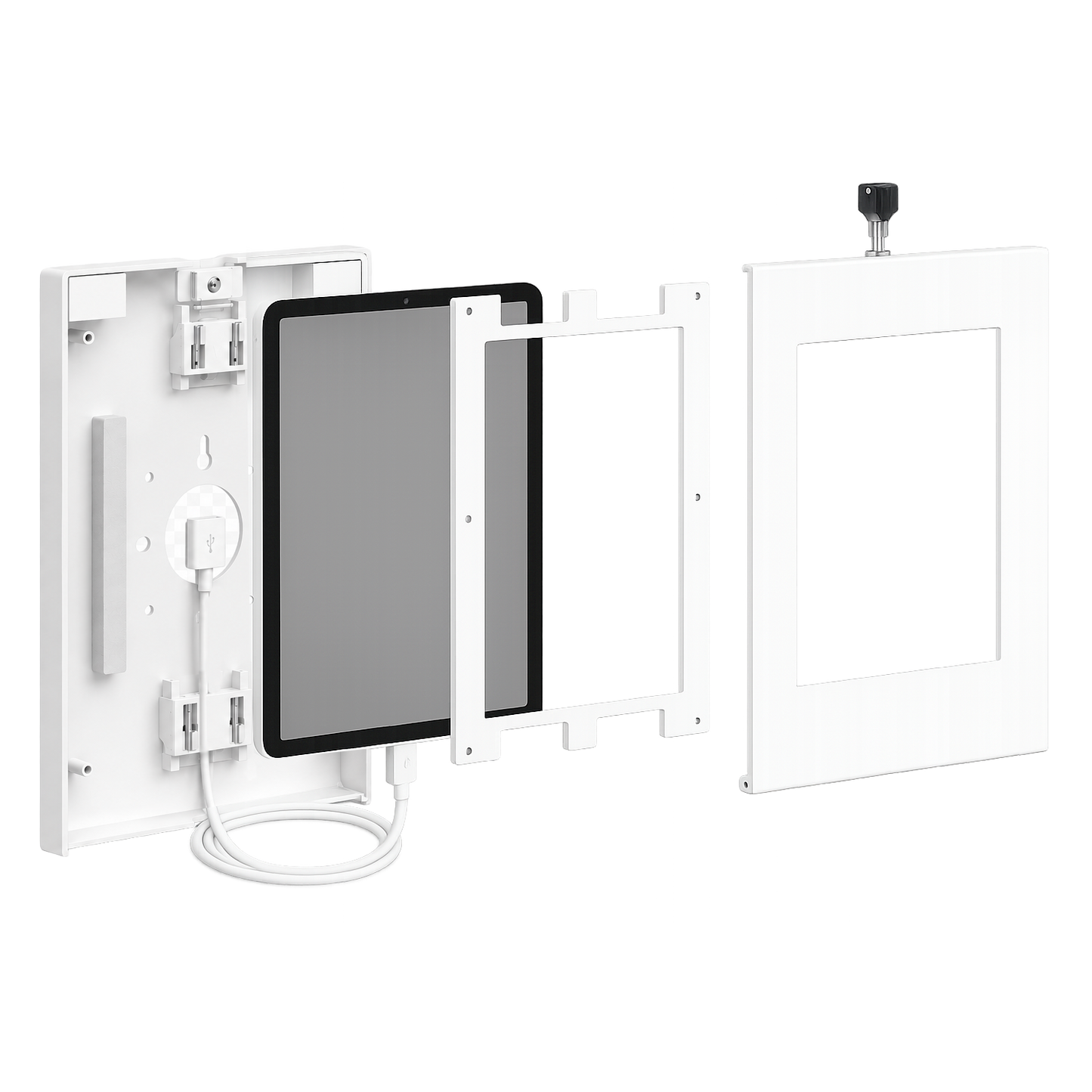 Anti-theft Desktop Tablet Kiosk, Adjustable Stand, Universal Enclosure (9.7" - 11")