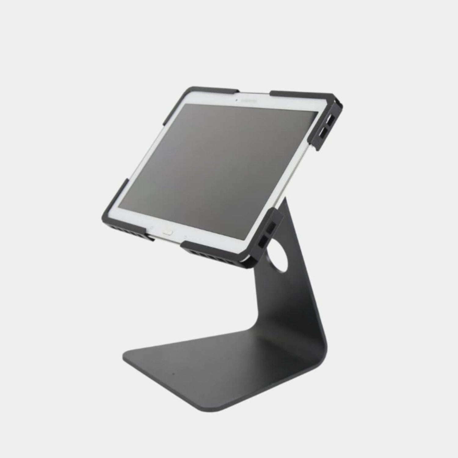 Universal desktop tablet stand with device installed - TechnoMounts UAE