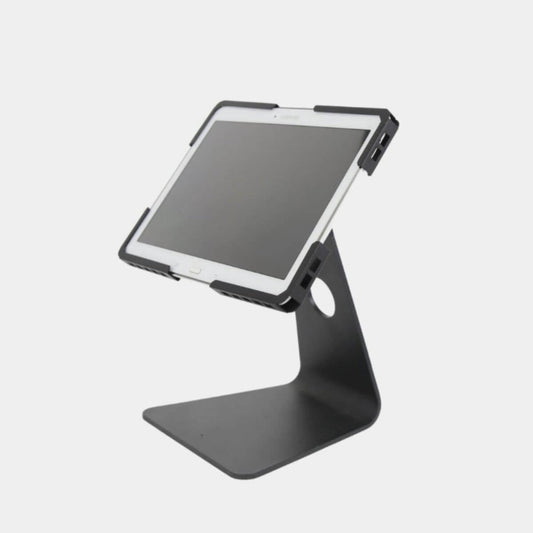 Universal desktop tablet stand with device installed - TechnoMounts UAE