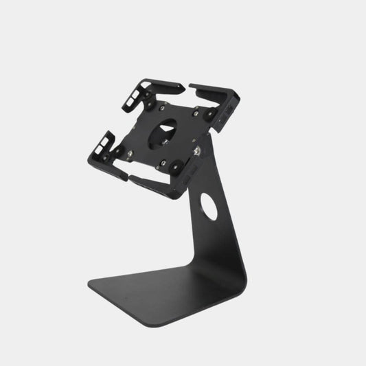 Adjustable metal tablet stand with VESA 75×75 mm mounting compatibility