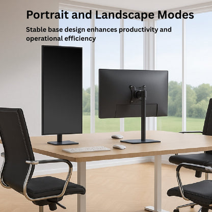 VESA Compatible Monitor Stand Cold-Rolled Steel Base - TechnoMounts UAE