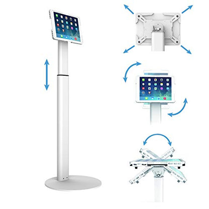 Anti-Theft Height Adjustable Tablet Stand with Universal Enclosure for tablets size from 9.7" to 13"