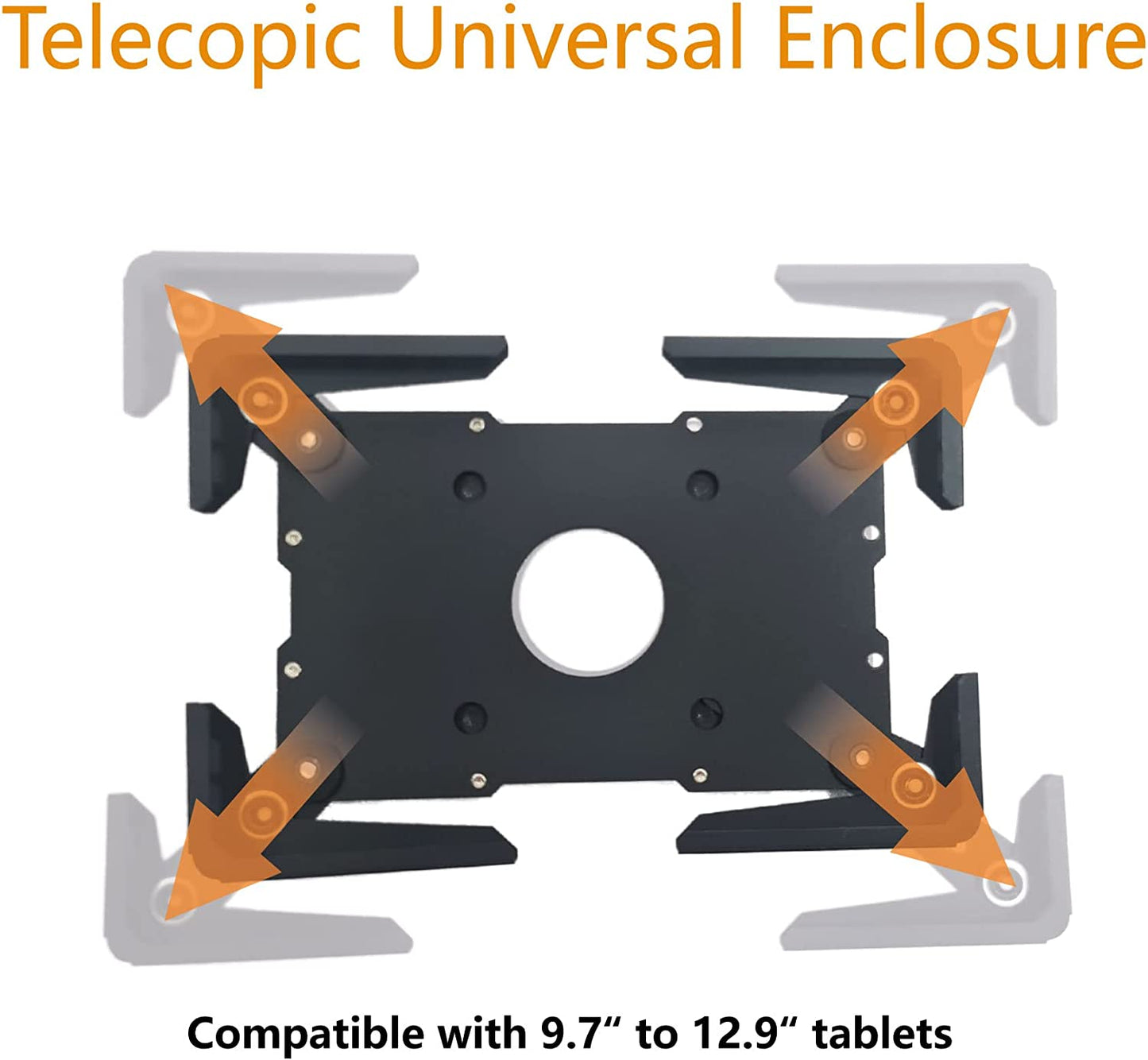 Anti-Theft Desktop Tablet Stand Universal Enclosure for Tablet Size 9.7" to 12.9"