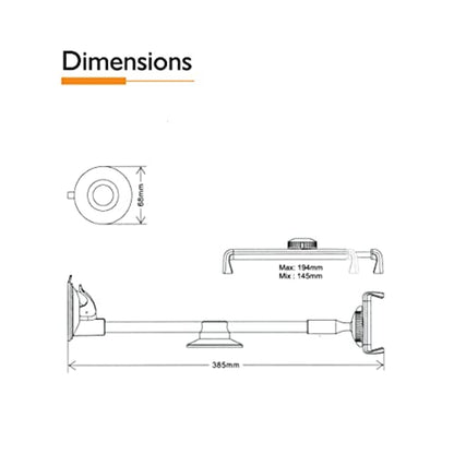 Car tablet mount with gooseneck arm and suction cup for easy windshield installation and device positioning