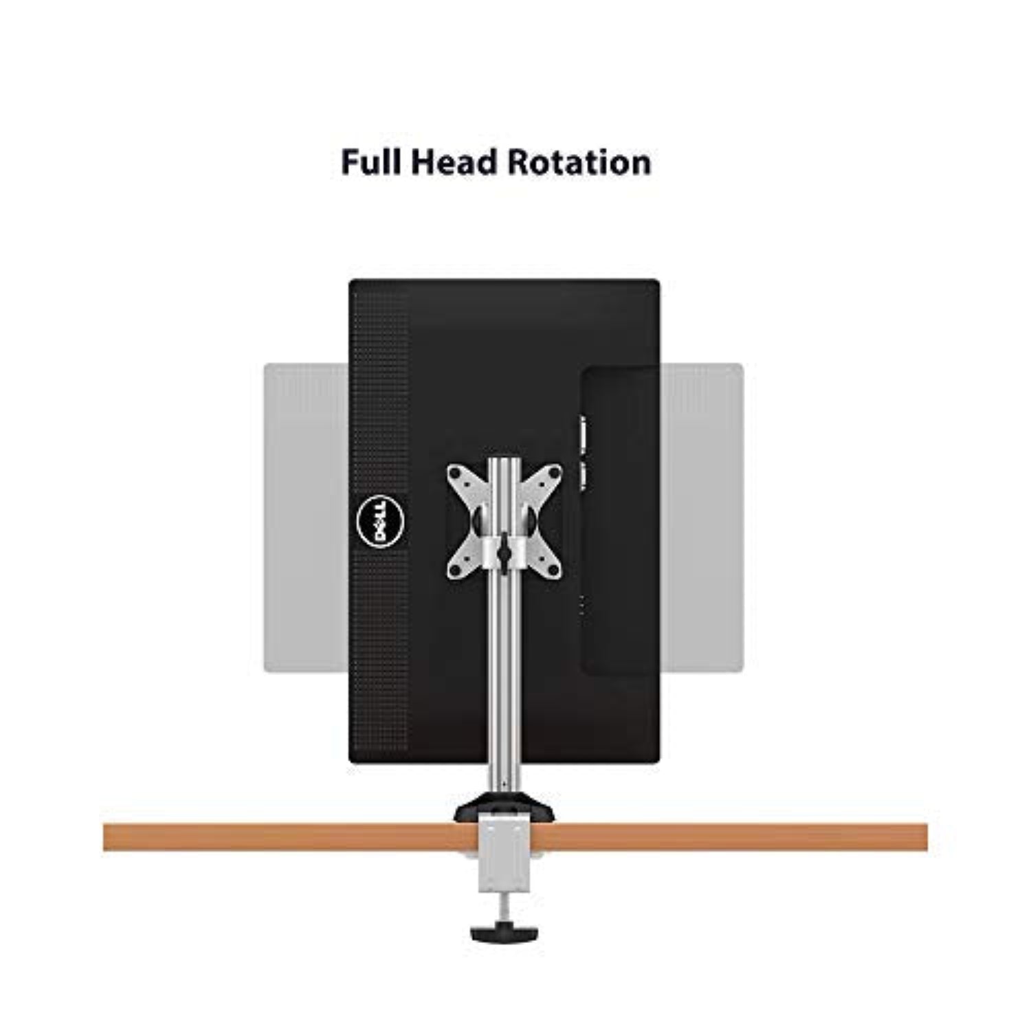Heavy-duty single monitor stand with premium aluminum alloy construction supporting up to 9 KG weight capacity