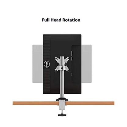 Heavy-duty single monitor stand with premium aluminum alloy construction supporting up to 9 KG weight capacity